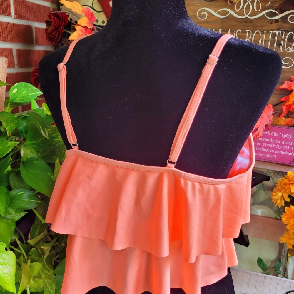 Double Ruffle Swim Top - Picture 8 of 12